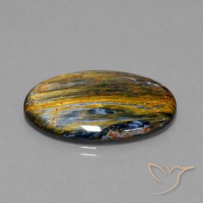 Pietersita Multicolor natural de 21.88 ct, Ovalada, Opaco