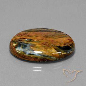 Pietersita Multicolor natural de 33.78 ct, Ovalada, Opaco