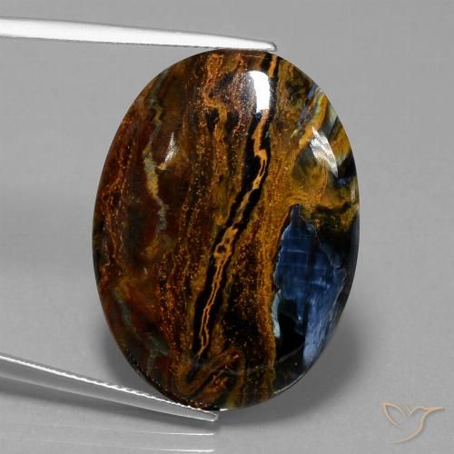 19.63ct Natural Multicolor Pietersita, Ovalada, Opaco