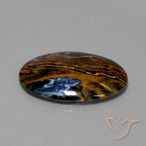 Pietersita Multicolor natural de 19.63 ct, Ovalada, Opaco