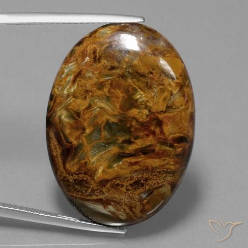 28.44ct Natural Multicolor Pietersita, Ovalada, Opaco