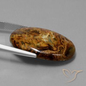 Pietersita Multicolor natural de 28.44 ct, Ovalada, Opaco