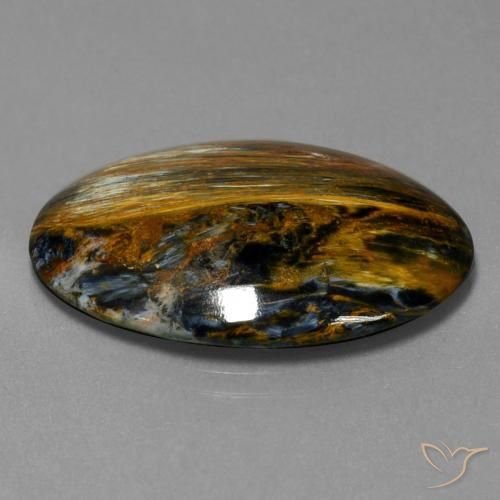Pietersita Multicolor natural de 24.82 ct, Ovalada, Opaco