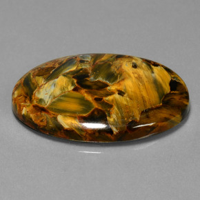Pietersita multicolor natural de 25,72 ct, corte óvalo, opaco