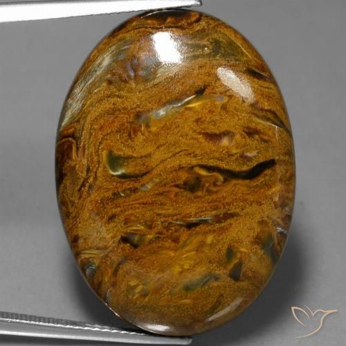 40.92ct Natural Multicolor Pietersita, Ovalada, Opaco