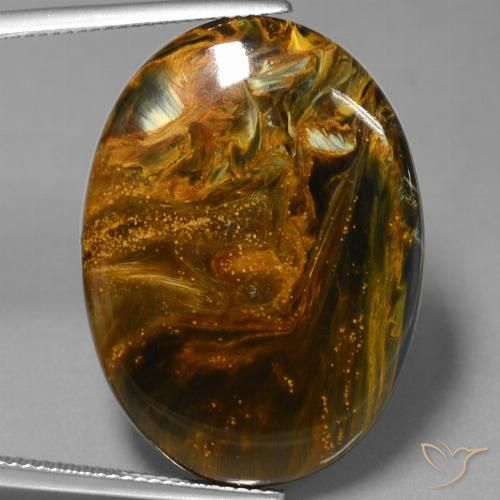 28.36ct Natural Multicolor Pietersita, Ovalada, Opaco