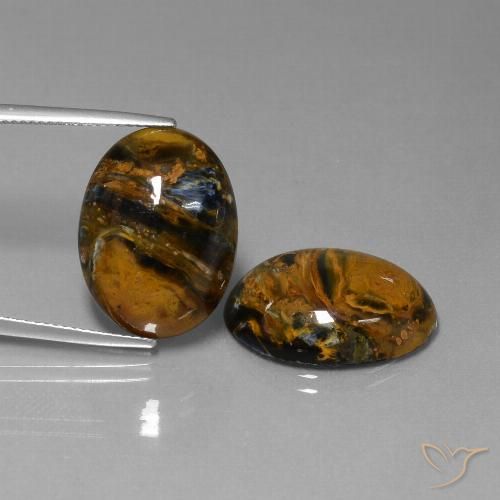25.29ctw Natural Multicolor Pietersita, Ovalada, Opaco