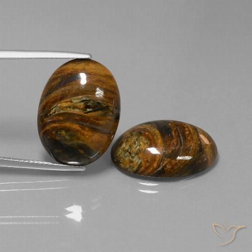 23.62ctw Natural Multicolor Pietersita, Ovalada, Opaco