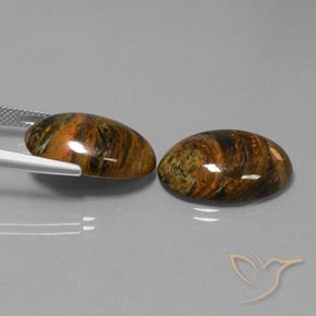 Gemas de Pietersita Multicolor natural de 23.62 ct, Ovalada, Opaco