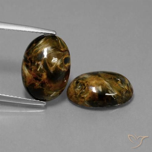 9.17ctw Natural Multicolor Pietersita, Ovalada, Opaco