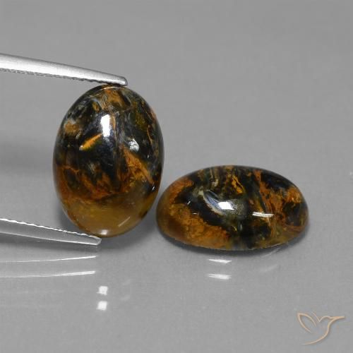 9.39ctw Natural Multicolor Pietersita, Ovalada, Opaco