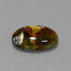 Pietersita multicolor natural de 4,21 ct, corte óvalo, opaco