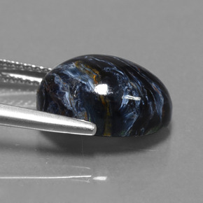 Pietersita multicolor natural de 6,21 ct, corte óvalo, opaco
