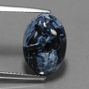 Pietersita multicolor natural de 4,85 ct, corte óvalo, opaco