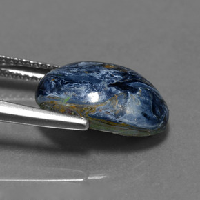 Pietersita multicolor natural de 4,33 ct, corte óvalo, opaco
