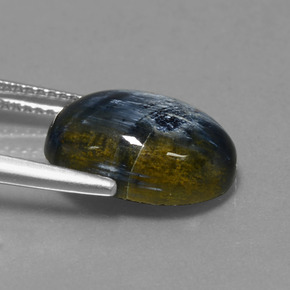 Pietersita multicolor natural de 5,27 ct, corte óvalo, opaco