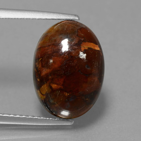 Pietersita Multicolor natural de 6.18 ct, Corte Óvalo, Opaco