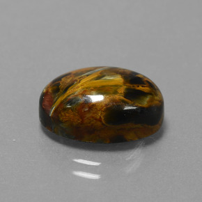Pietersita multicolor natural de 6,15 ct, corte óvalo, opaco