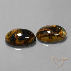 Gemas de Pietersita Multicolor natural de 10.09 ct, Ovalada, Opaco