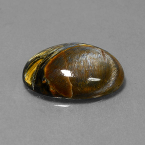 Pietersita multicolor natural de 6,62 ct, corte óvalo, opaco