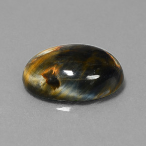 Pietersita Multicolor natural de 7.07 ct, Corte Óvalo, Opaco