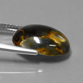 Pietersita Multicolor natural de 7.07 ct, Corte Óvalo, Opaco