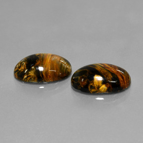 Gemas de Pietersita Multicolor natural de  ct, Corte Óvalo, Opaco