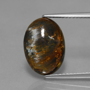 Pietersita Multicolor natural de 3.83 ct, Corte Óvalo, Opaco