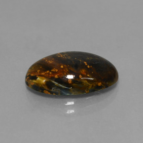 Pietersita Multicolor natural de 3.83 ct, Corte Óvalo, Opaco