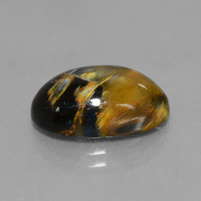 Pietersita multicolor natural de 4,99 ct, corte óvalo, opaco
