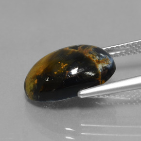 Pietersita multicolor natural de 4,99 ct, corte óvalo, opaco