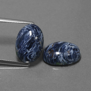 Gemas de pietersita multicolor natural de 9,79 ct, corte óvalo, opaco