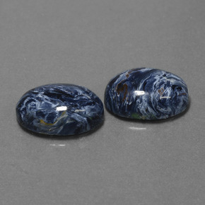 Gemas de pietersita multicolor natural de 9,79 ct, corte óvalo, opaco