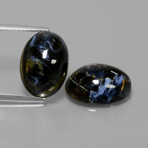 Gemas de pietersita multicolor natural de 11,20 ct, corte óvalo, opaco