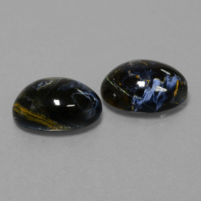 Gemas de pietersita multicolor natural de 11,20 ct, corte óvalo, opaco
