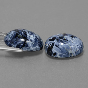 Gemas de pietersita multicolor natural de 10,91 ct, corte óvalo, opaco