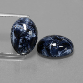 Gemas de pietersita multicolor natural de  ct, corte óvalo, opaco