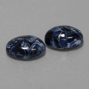 Gemas de pietersita multicolor natural de  ct, corte óvalo, opaco