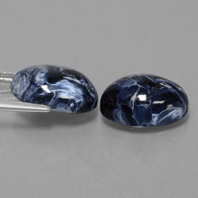 Gemas de pietersita multicolor natural de  ct, corte óvalo, opaco