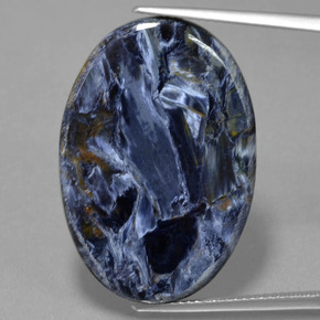 Pietersita multicolor natural de 17,56 ct, corte óvalo, opaco