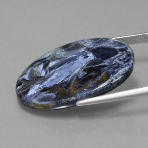 Pietersita multicolor natural de 17,56 ct, corte óvalo, opaco