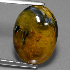 Pietersita multicolor natural de 5,93 ct, corte óvalo, opaco