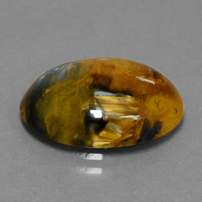 Pietersita multicolor natural de 5,93 ct, corte óvalo, opaco