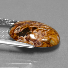 Pietersita Multicolor natural de 6.54 ct, Corte Óvalo, Opaco