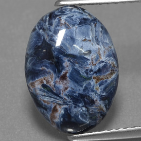 Pietersita multicolor natural de 3,89 ct, corte óvalo, opaco