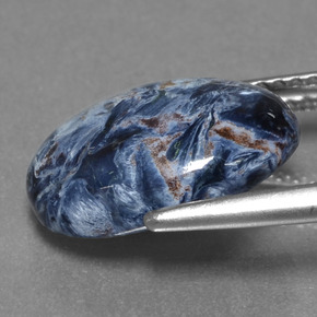 Pietersita multicolor natural de 3,89 ct, corte óvalo, opaco
