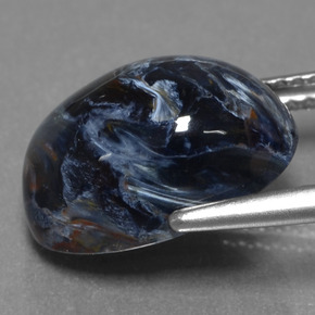 Pietersita multicolor natural de 5,89 ct, corte óvalo, opaco