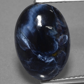 Pietersita multicolor natural de 5,07 ct, corte óvalo, opaco