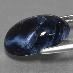 Pietersita multicolor natural de 5,07 ct, corte óvalo, opaco