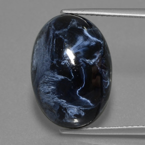 Pietersita multicolor natural de 15,74 ct, corte óvalo, opaco